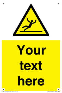 Custom Figure Slipping Sign